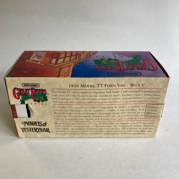 Matchbox Models of Yesteryear 1926 Model TT Ford Van Becks Beer Truck w/ Box - Picture 5 of 5